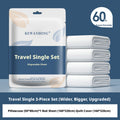 Travel Set - Pillowcase + Flat Sheet + Quilt Cover - 3 Pieces