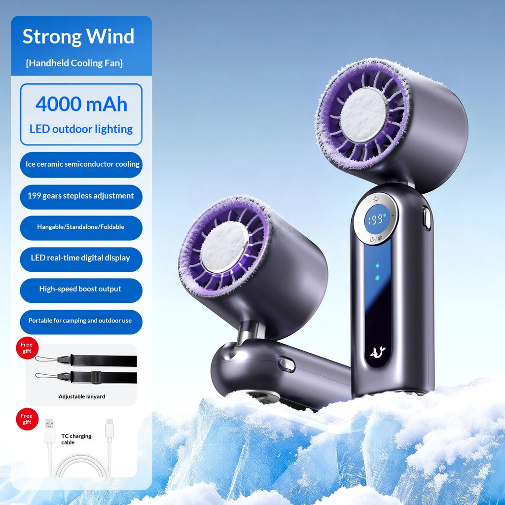 Handheld Portable Outdoor Digital-display Mini ventilateur