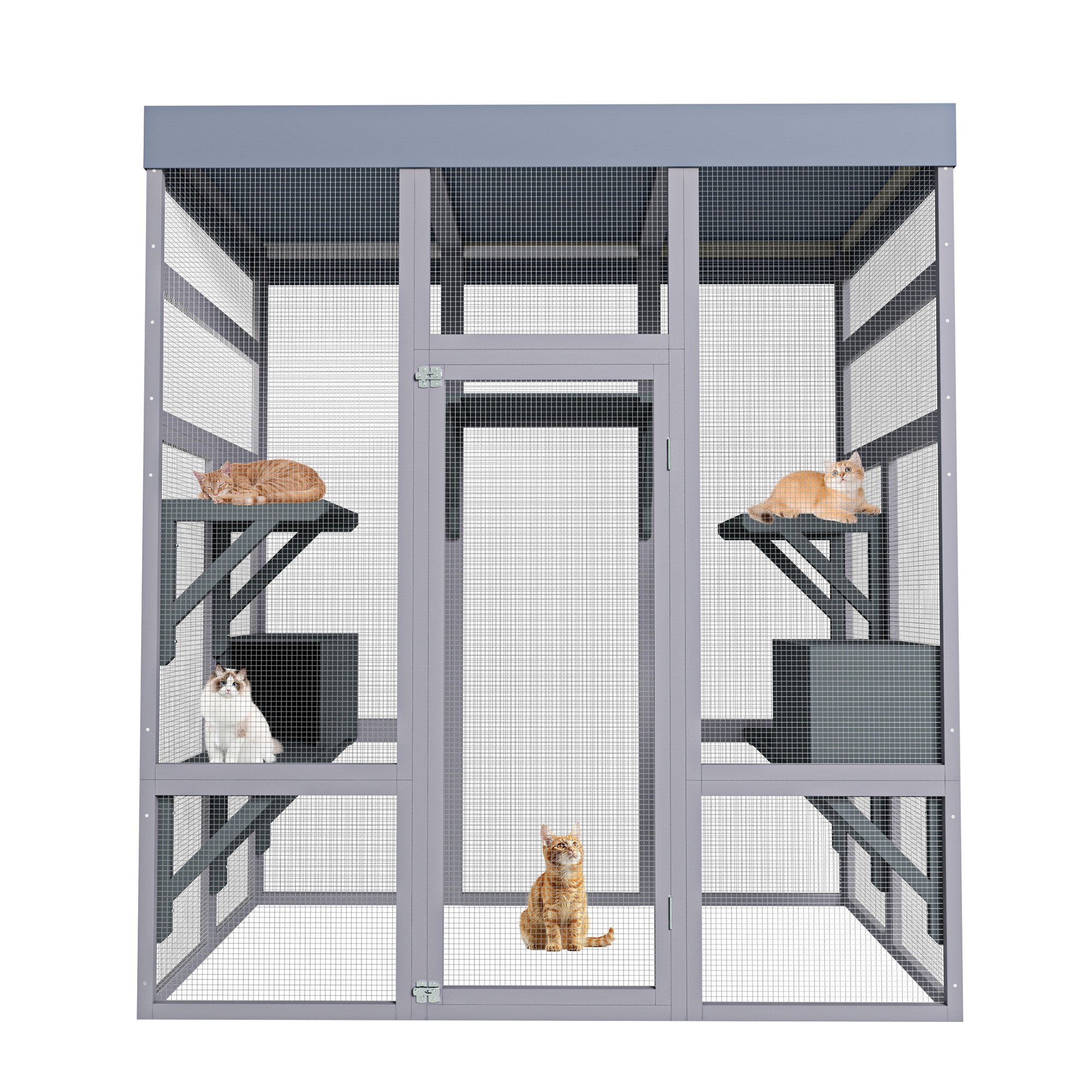 Catio extérieur en bois de 62.6" pour chats