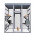 Catio extérieur en bois de 62.6" pour chats