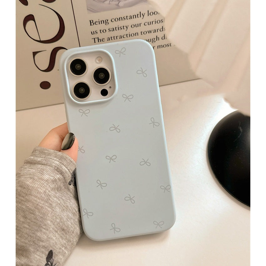 Cas de téléphone Bow liquide silicone peau se sentant résistant à la chute
