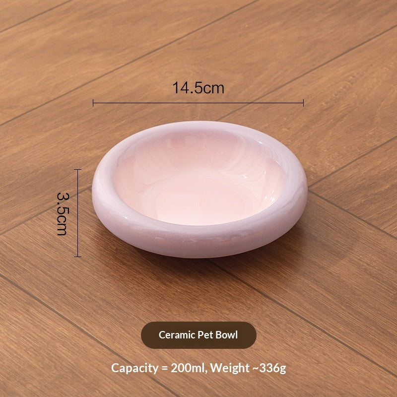 Ceramic Pet Bowl de couleur brune