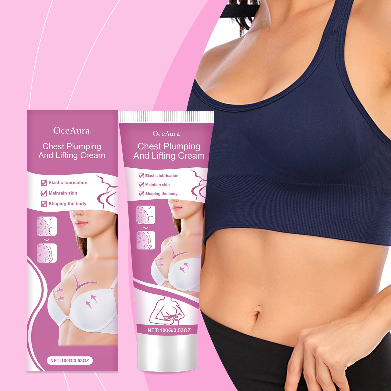 Crème de soin du sein Oceaura Hydratante et Hydratante Crème de soin de massage pour le sein des femmes