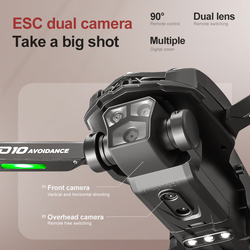 D10 Drone électrique simple noir