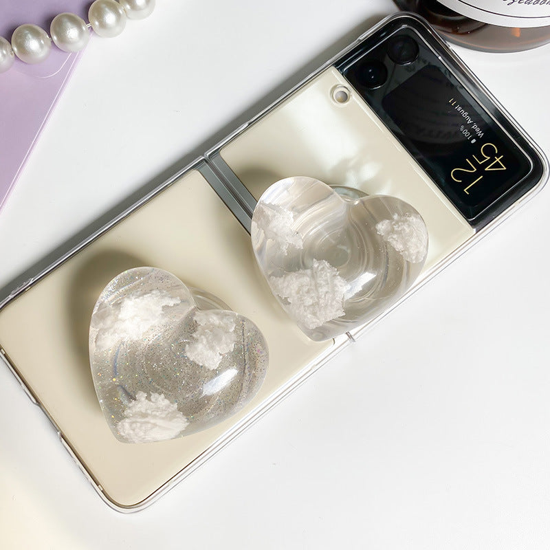 Love Transparent Glitter Bracket Paste-Type Retractable Desktop Stand