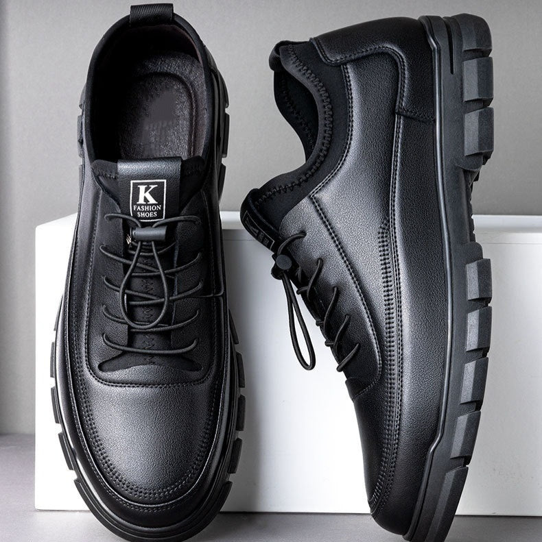 Chaussures en cuir formelle d'affaires Casual Noir