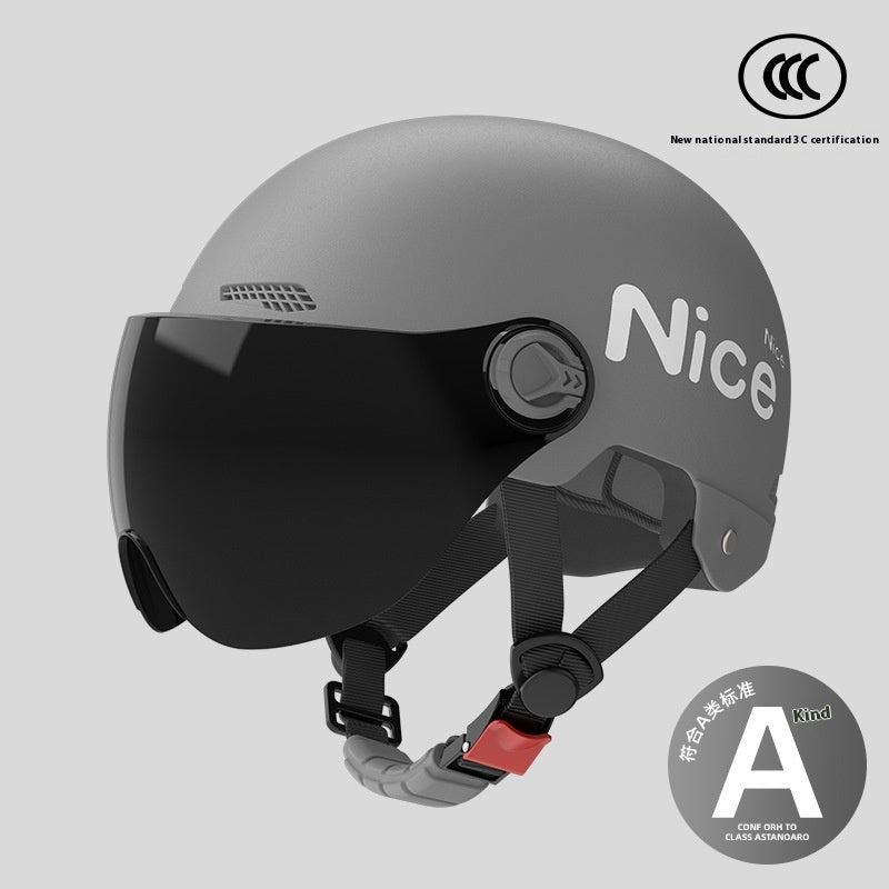 Casque de sécurité couleur solide de moto pour femmes