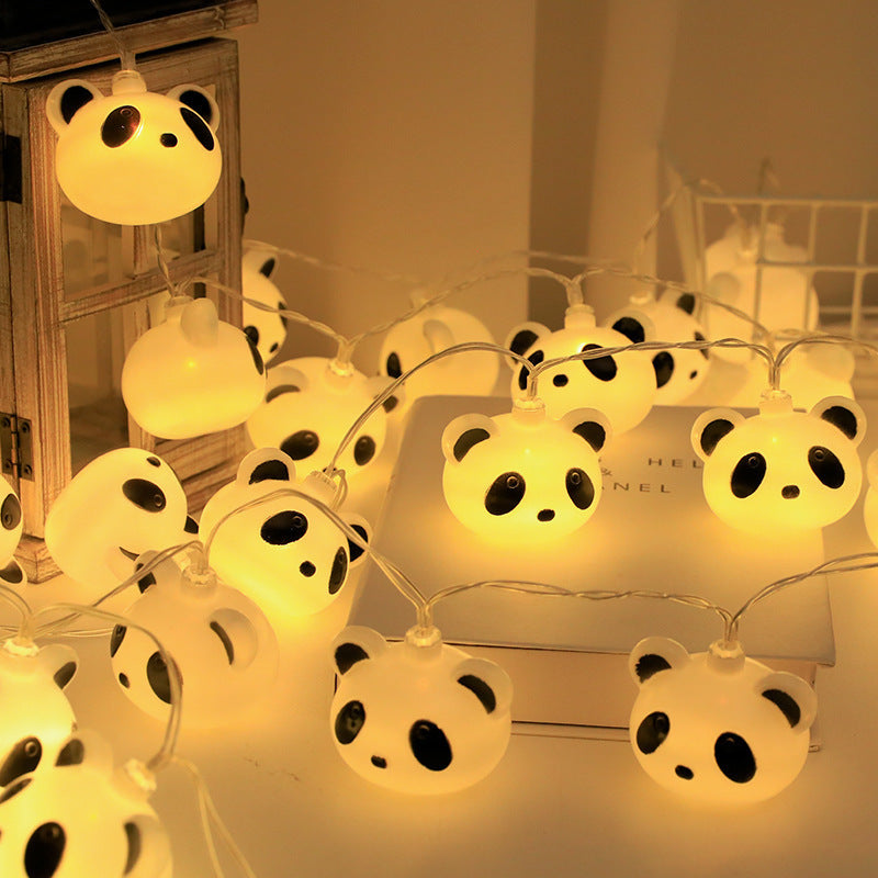 LED Panda phare chaîne de la chambre des enfants décoration lumières colorées