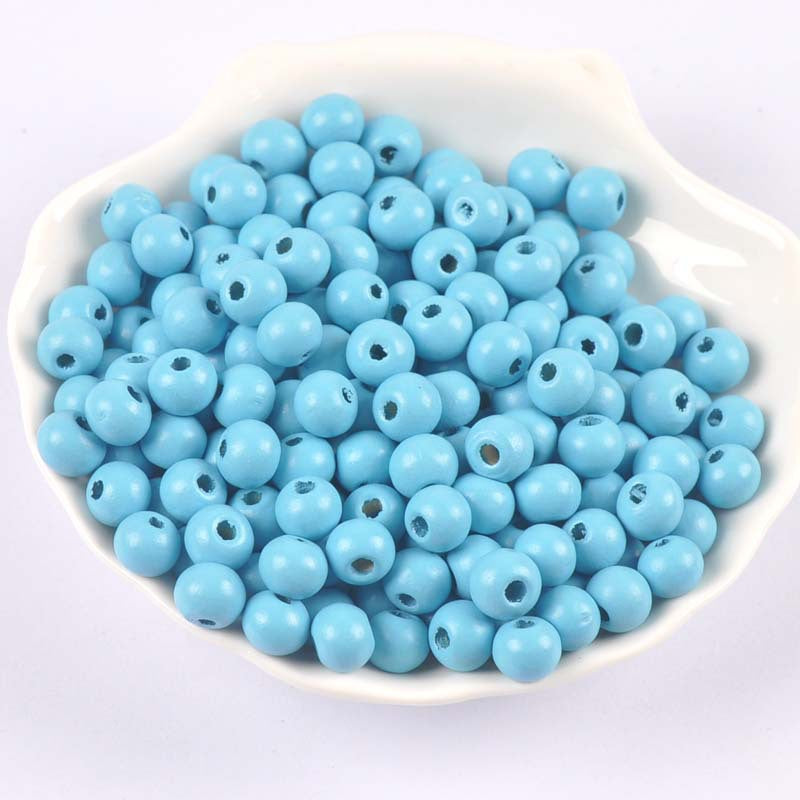 Accessoires de couleur de perles en bois