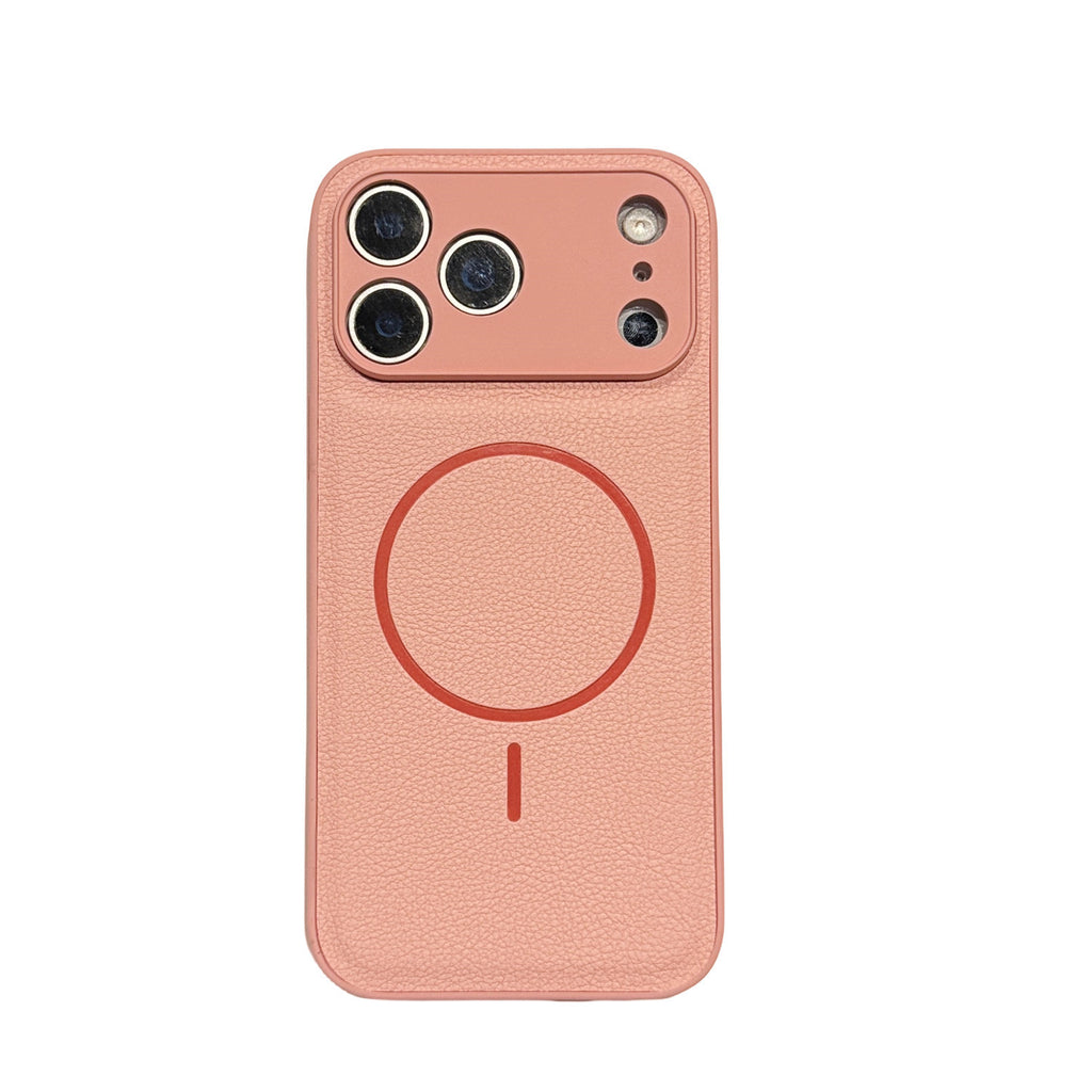 Aspiration magnétique Fine Circle Solid Couleur Fine Trou Protective Sleeve Phone Case