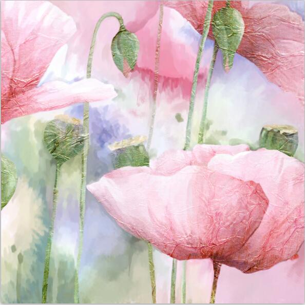 Couleur Aquarelle Florale Peinture sur toile