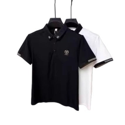 Lapel T-shirt manches courtes Polo polyvalent Hommes