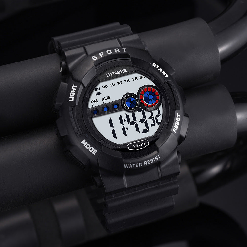 Montre de sport de plein air homme étanche Alarme multifonction grand écran