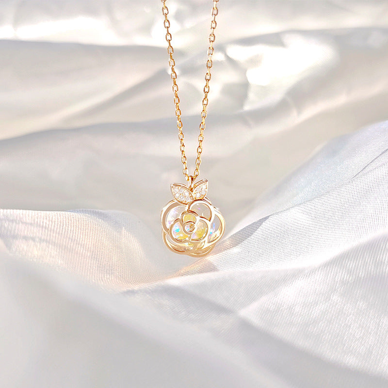Camellia Advanced Design Niche délicate collier de collier de fleur Bracelet