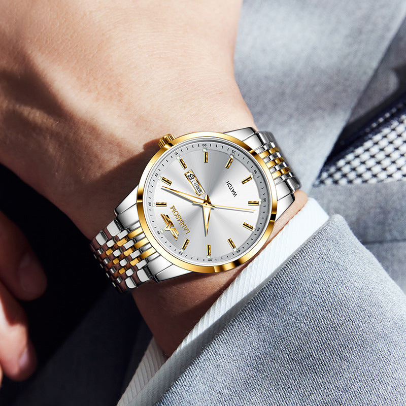 Slim Business Watch Affichage double-date étanche Lumineux et entièrement automatique