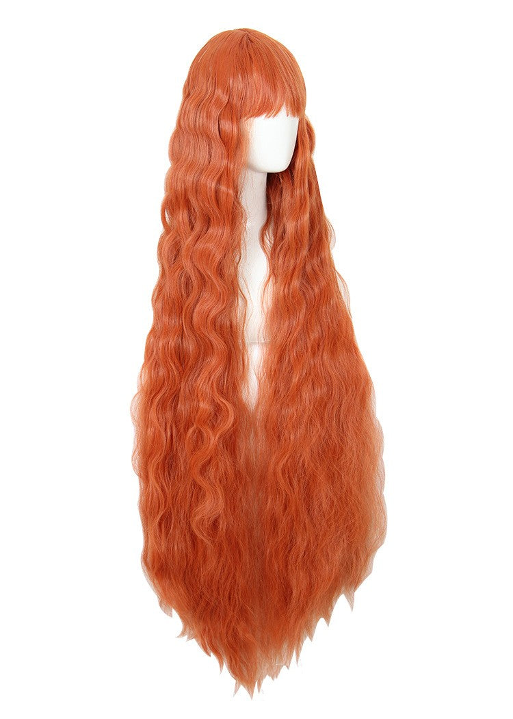 Cos Wig Orange 120cm Scalding de maïs