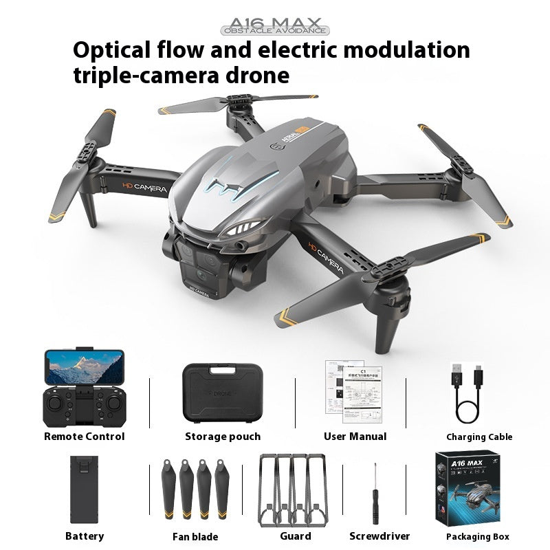 Positionnement optique du flux Trois caméras Évitement des obstacles Drone pour la photographie aérienne