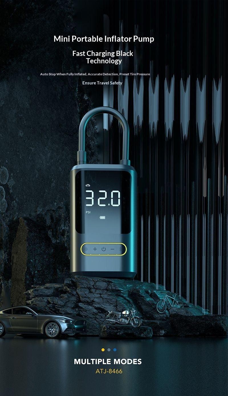 Mini Gonflateur de pneus sans fil avec affichage numérique