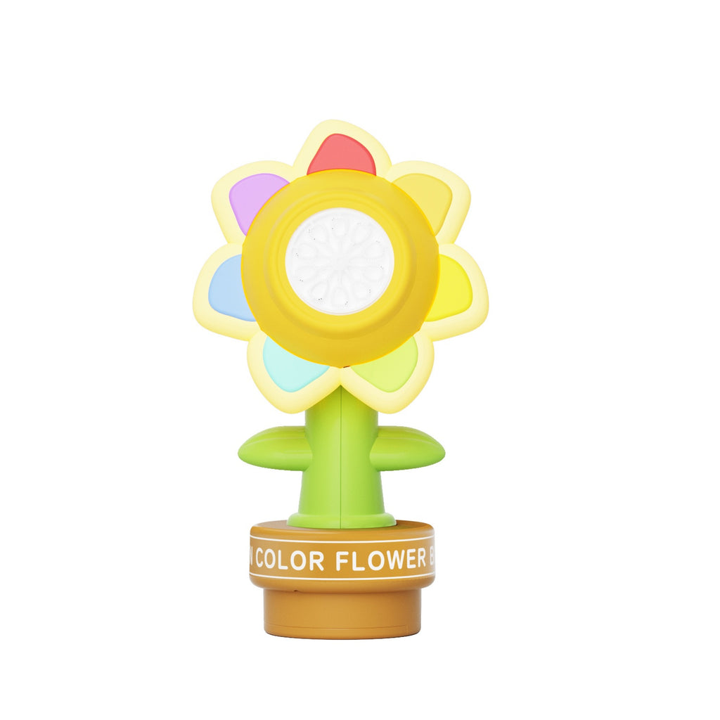 Télécommande Voiture Fleur de sept couleurs Sunflower Swing Head Handheld Colorful Light Bubble
