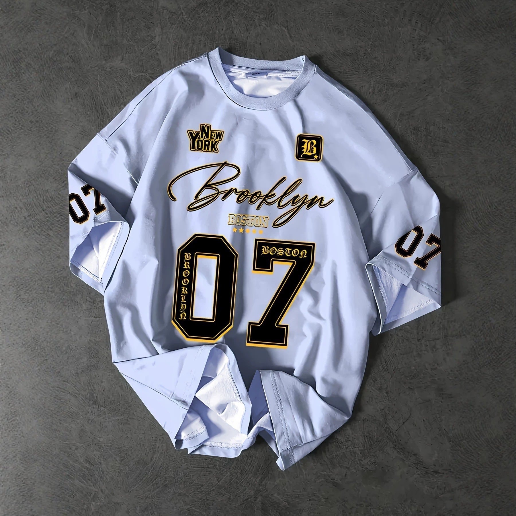 Trendy Crew Neck Set Hommes 3D Digital Print T-shirt sport manches courtes