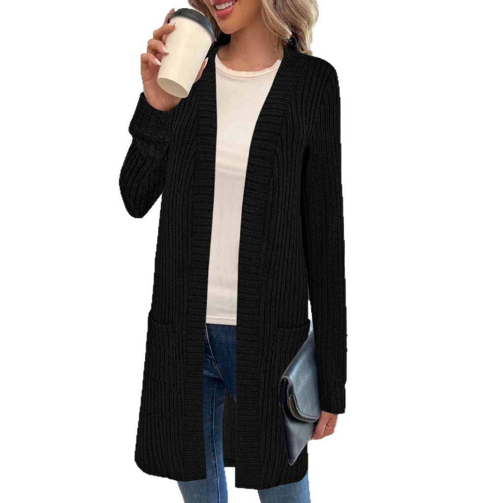 Long Cardigan ouvert pour femmes