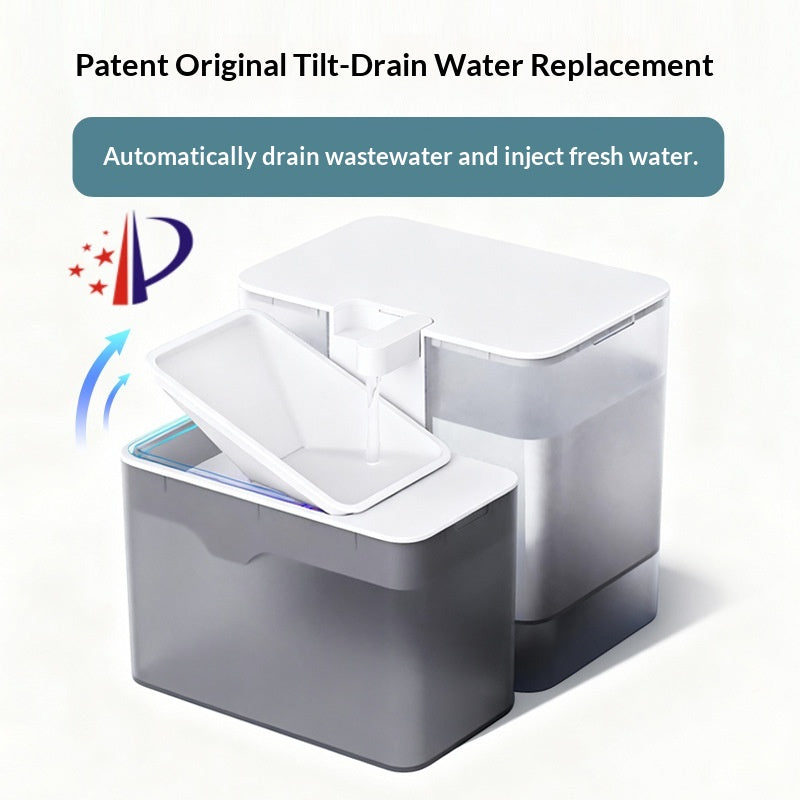 Cat water fountain with impurity separation