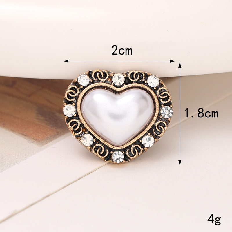 Jeans Button Trou Chaussures Diy Accessoires Bright Crystal Classic Style Ornement Accessoires