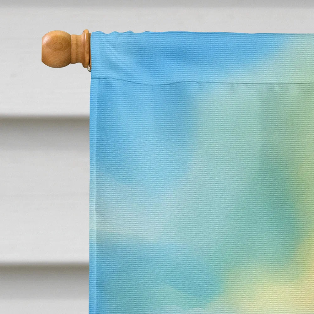 Kansas Tournesols en Aquarelle Maison Drapeau Grand Porc Manches Pole décoratif extérieur