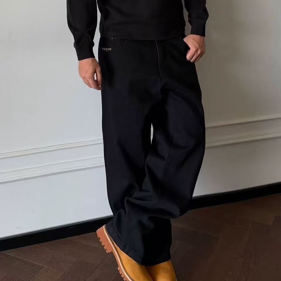 Pantalons à pattes droites à taille élevée