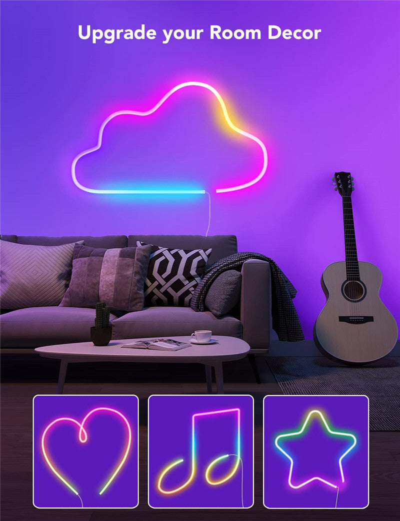 12V LED bande de lumière flexible néon avec pleine couleur lumière de flux