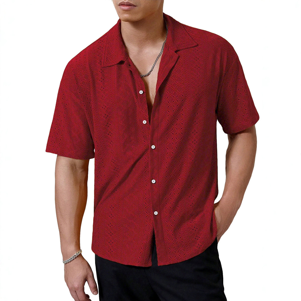 Chemise à manches courtes respirante pour homme