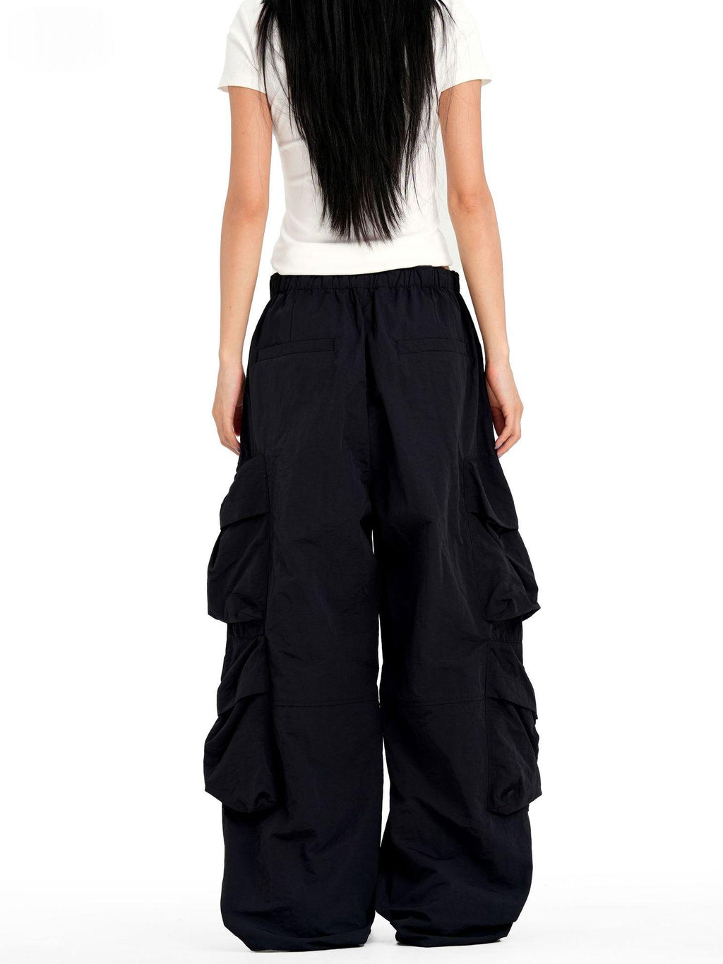 Femme Elastic-waist Street-style Lettre-print Pantalon à sèche-linge rapide en bon état