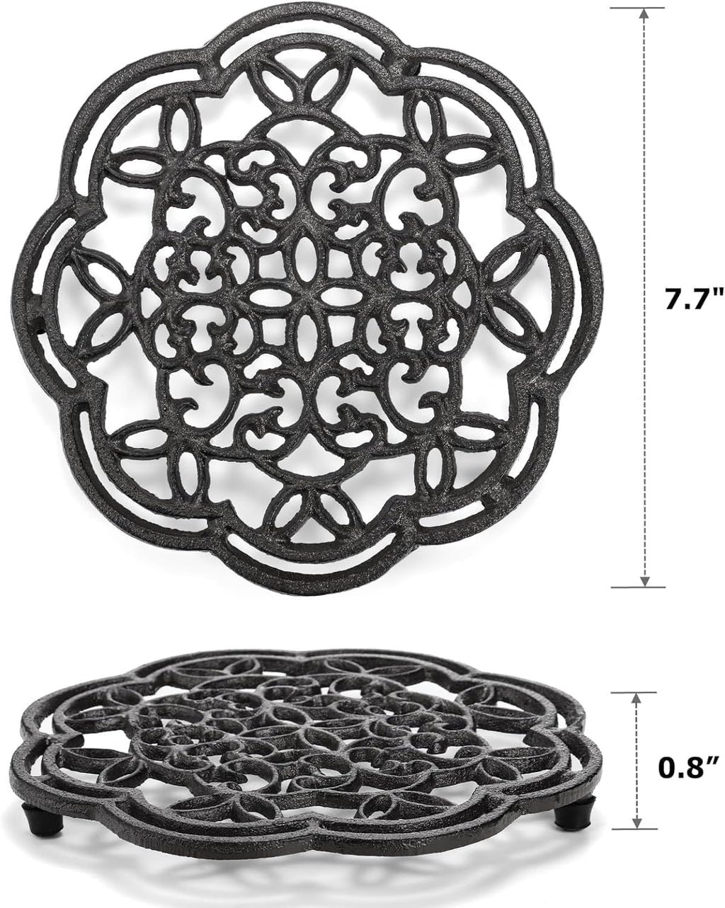Trivets en fonte 2 unités