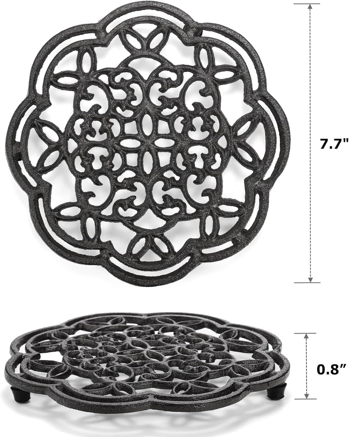 Trivets en fonte 2 unités