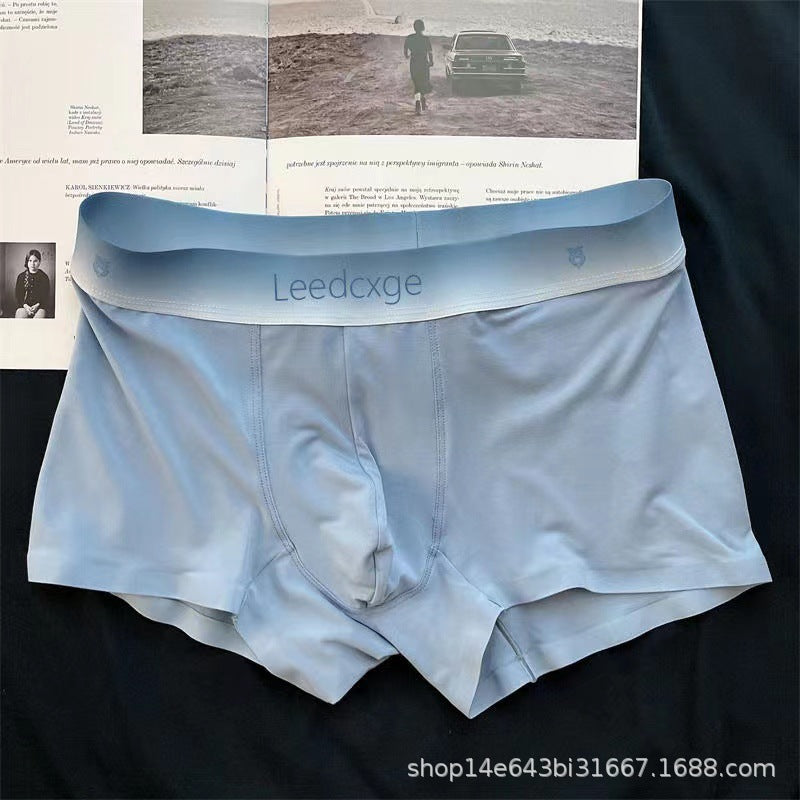Ice Silk Sous-vêtements Homme Garçons Solid Couleur Lumière Respirant Pas de Boxer Sens