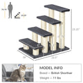 Arbre de chat avec 4 étapes pour les lits hauts avec poste de scratching sisal