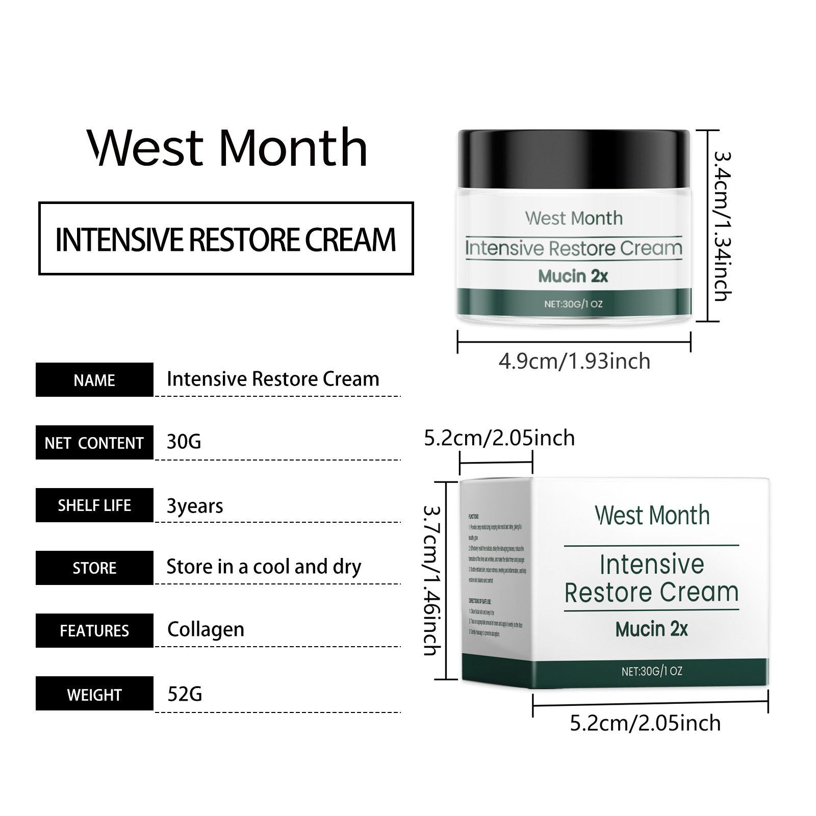 MOIS DE L'OUEST Crème d'humidité du visage