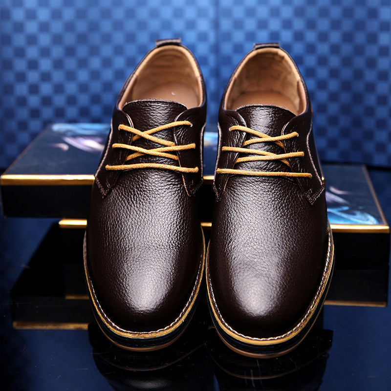 Chaussure en cuir casual avec pointure à la main