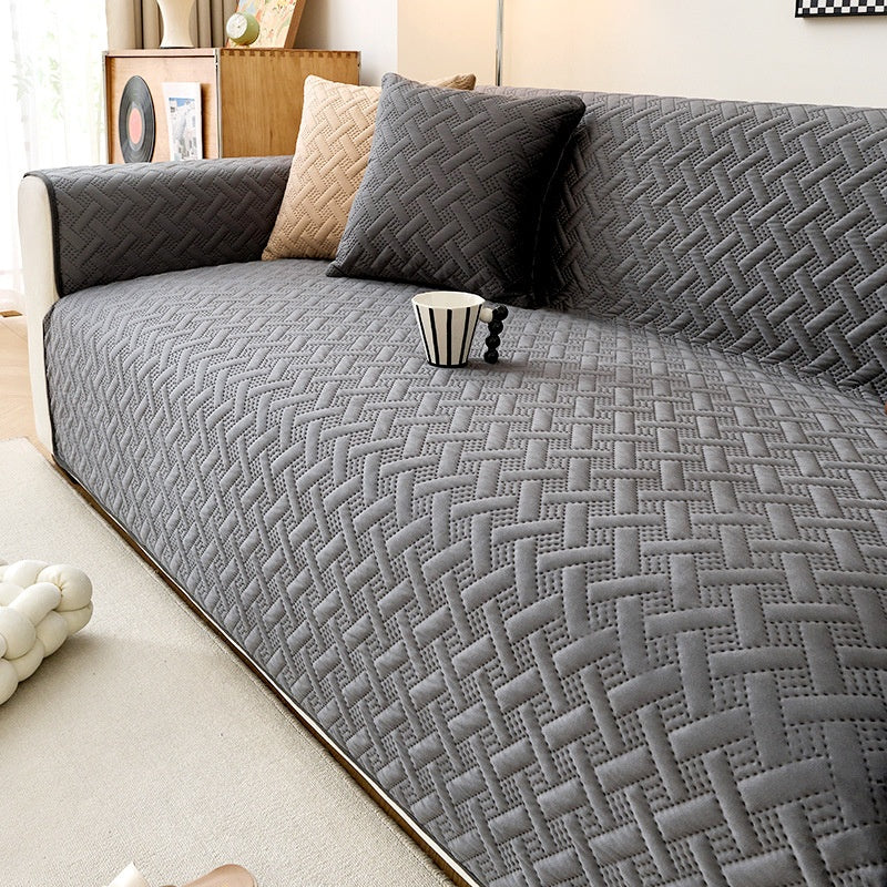 Coussin de canapé à rayures en velours néerlandais, antidérapant haut de gamme