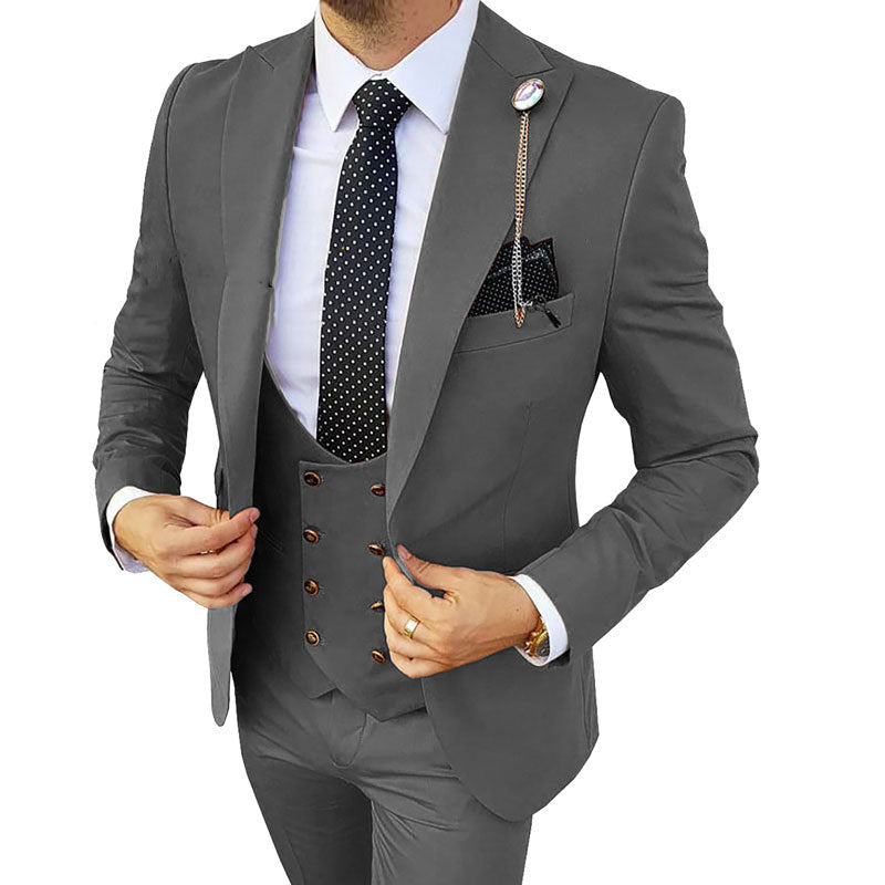 Fashion homme trois pièces costume appearing mince