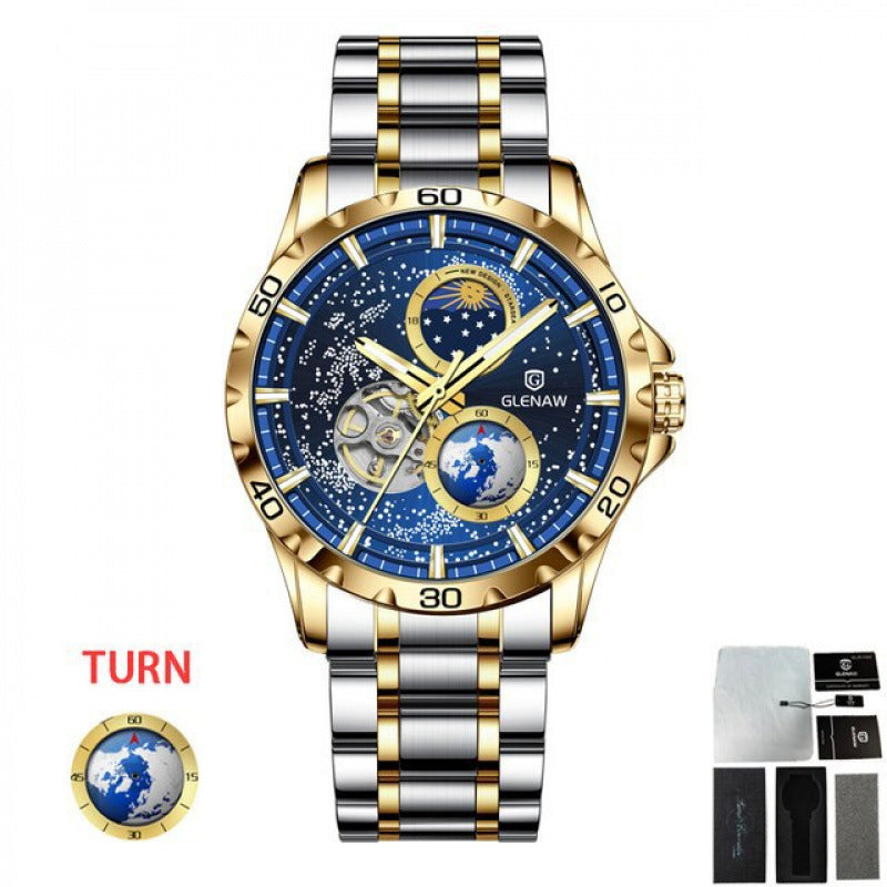 Montre Quartz en acier inoxydable simple pour homme