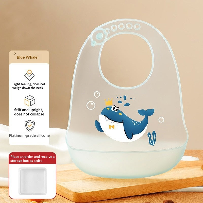 Bib d'alimentation pour bébé en silicone imperméable