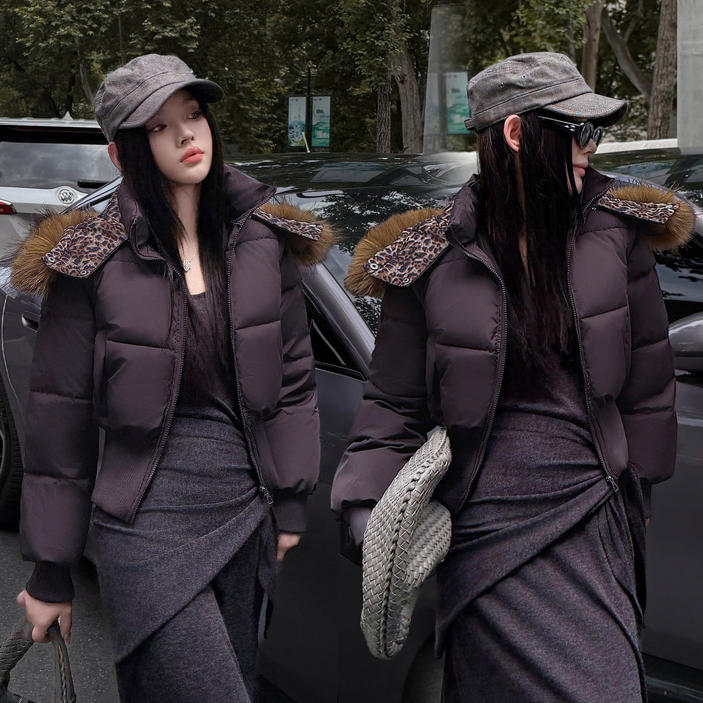 Manteau d'hiver à capuchon avec top super épais pour chaud