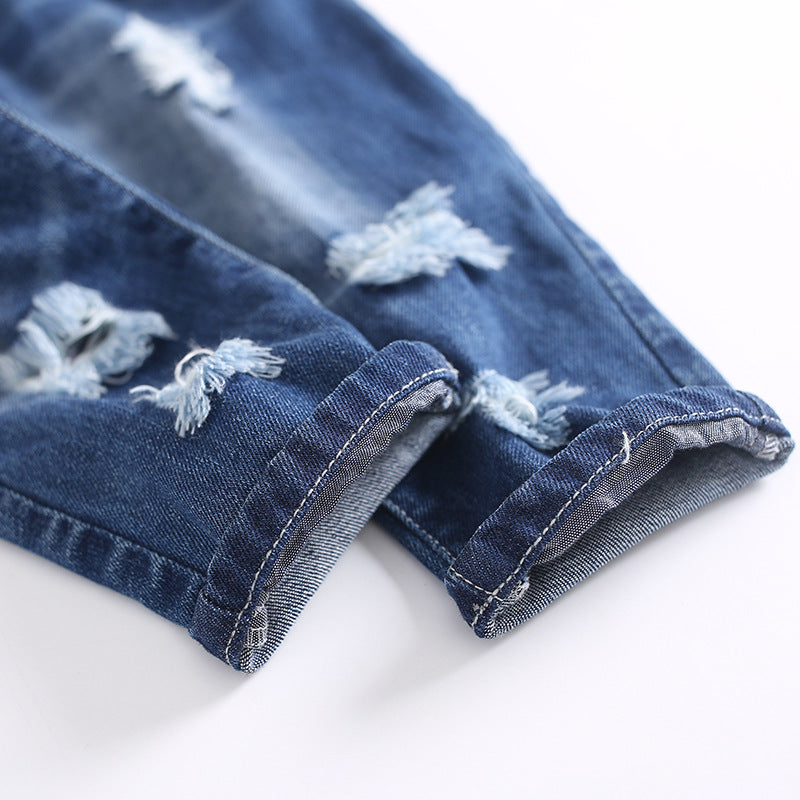 Pantalons de suspense en denim simple mode pour garçons