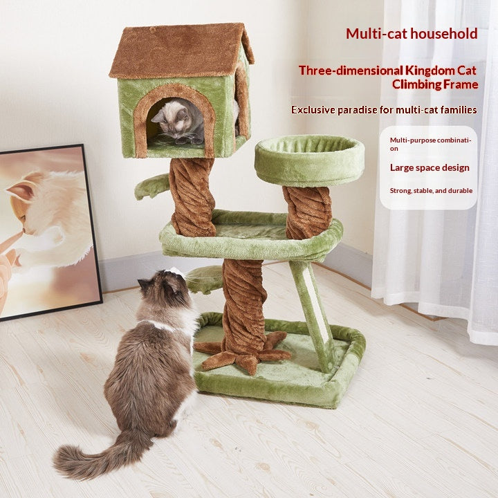 Maison des arbres de chat entièrement en un ciel