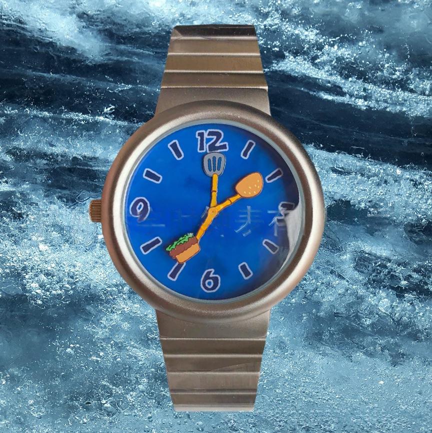 Garden Station Original Pantalons carrés Burger Themed Waterproof Couples Montre