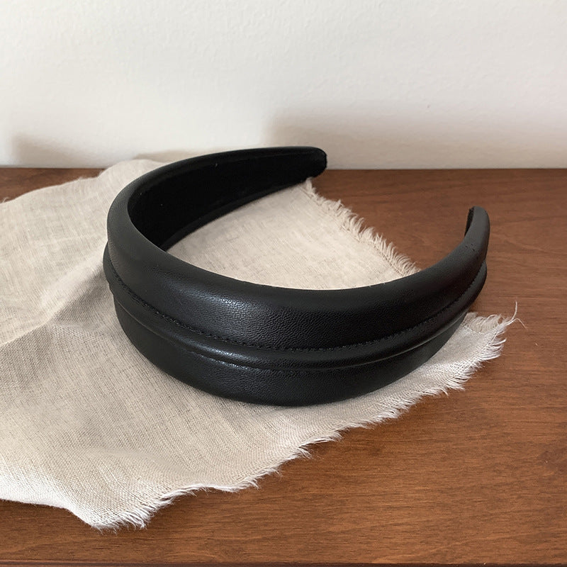 Temperament Western Style Haut de gamme Haute qualité cuir large bande de cheveux brim