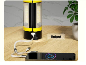 Lanterne de camping pliante multifonctionnelle avec lampe de poche Bracket
