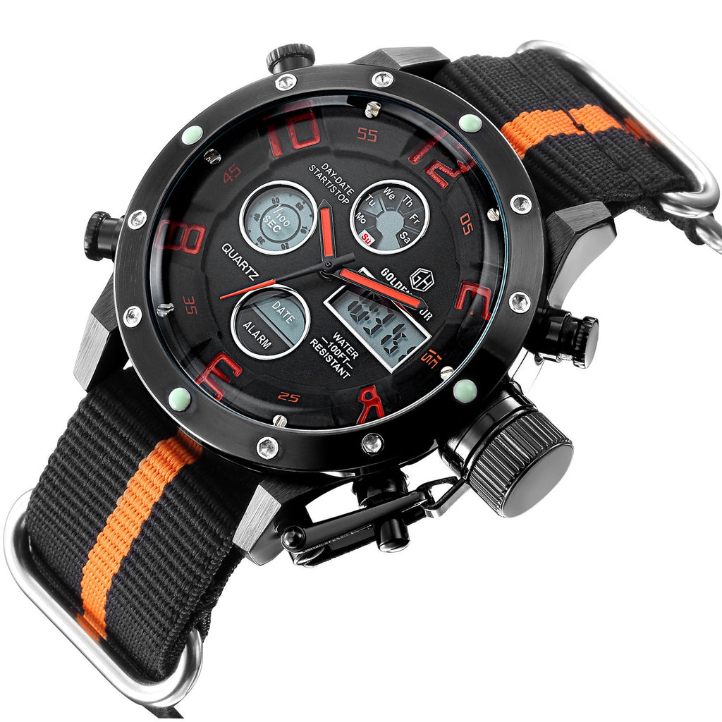 Fashionable Multifonctionnelle Waterproof Watch pour hommes