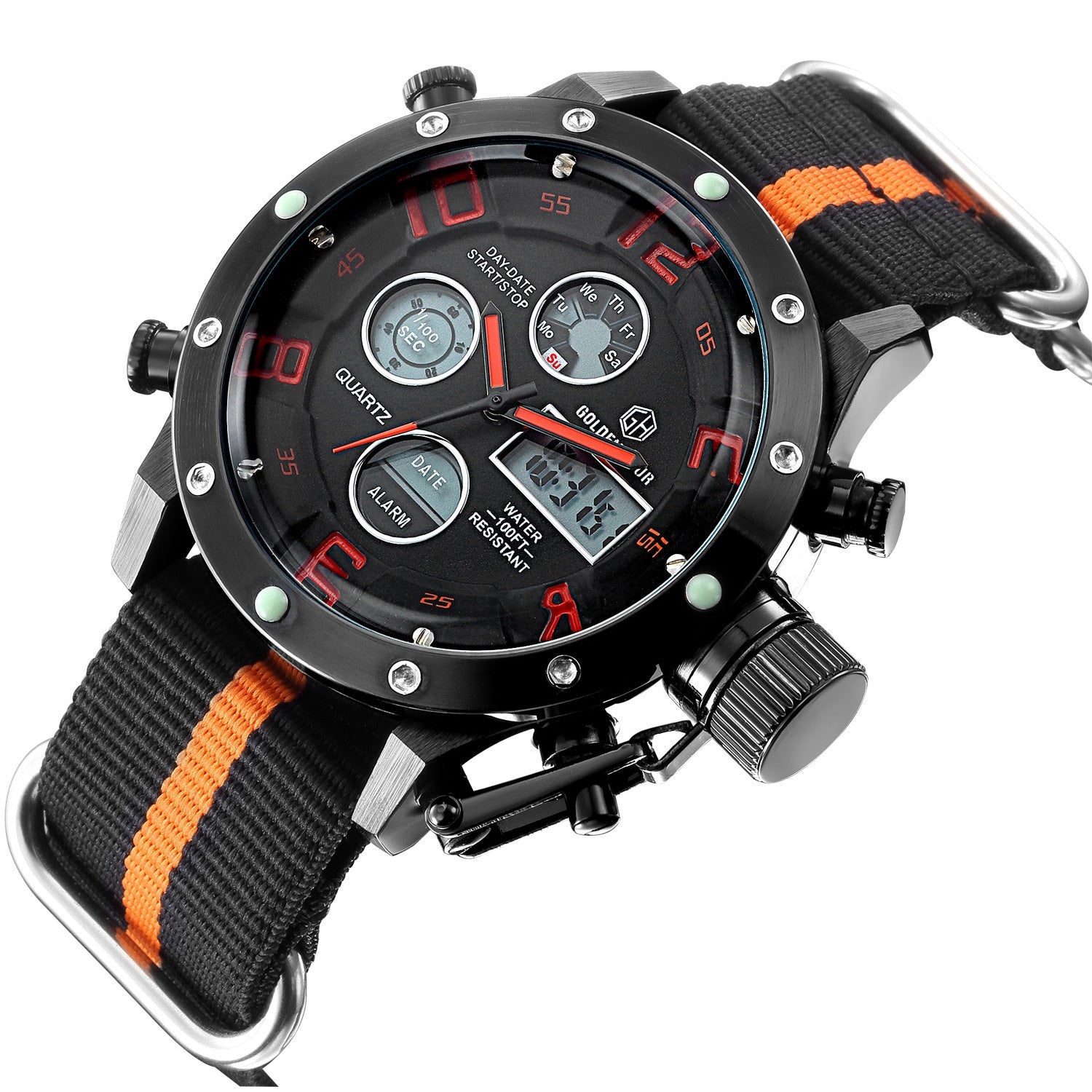Fashionable Multifonctionnelle Waterproof Watch pour hommes